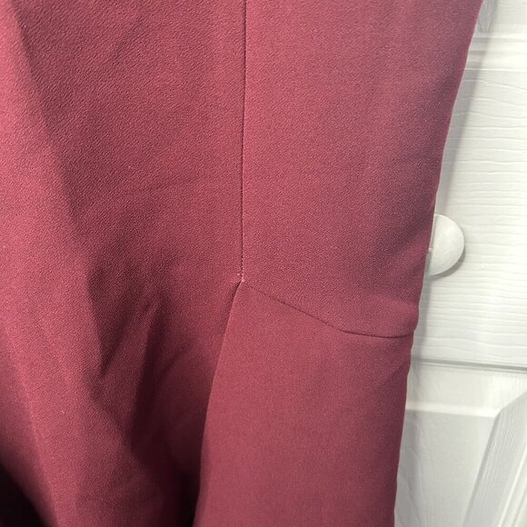 Nicholas Burgundy Lace Bra V-Neck Sleeveless Midi Dress Women's Size 4 - Picture 3 of 10